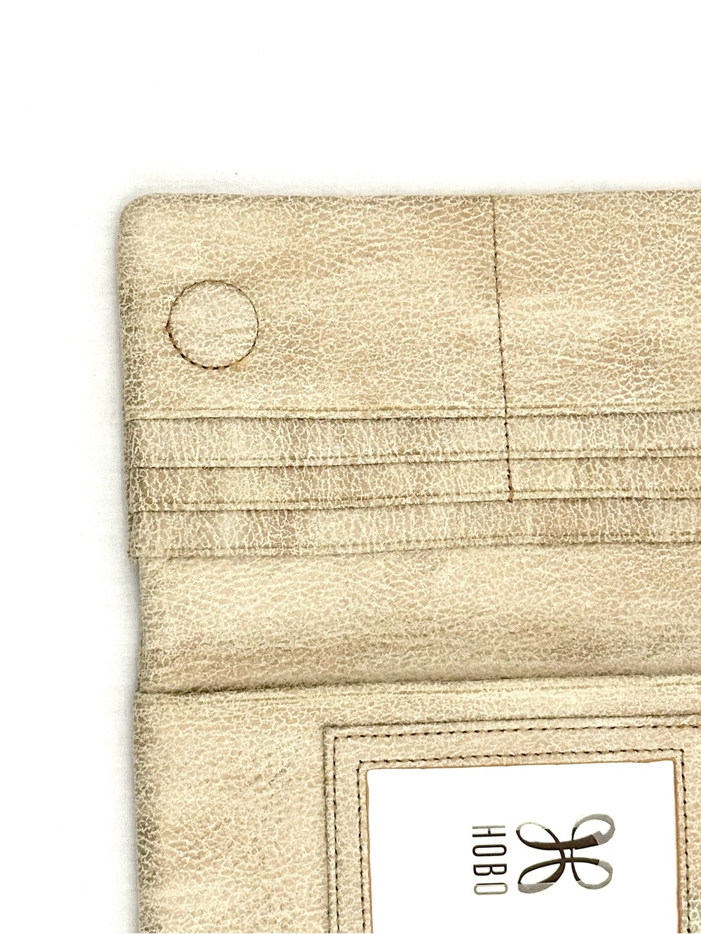 HOBO Lumen Continental Wallet Metallic Leather Gold Leaf NWT - Picture 8 of 12
